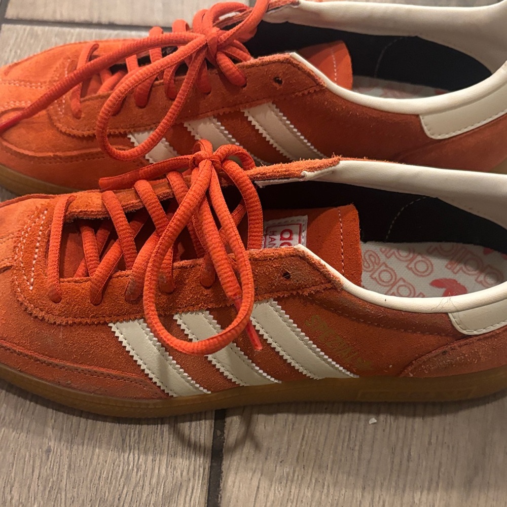Adidas Handball Spezial Orange Suede Sneakers - Picture 7 of 13